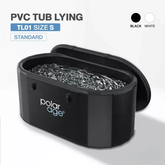 Ice Bath PVC TUB LYING TL01 อ่างแช่น้ำเย็นแบบนอน วงรี S สีดำ