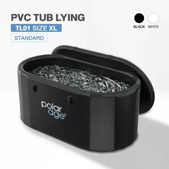 Ice Bath PVC TUB LYING TL01 อ่างแช่น้ำเย็นแบบนอน วงรี xl สีดำ