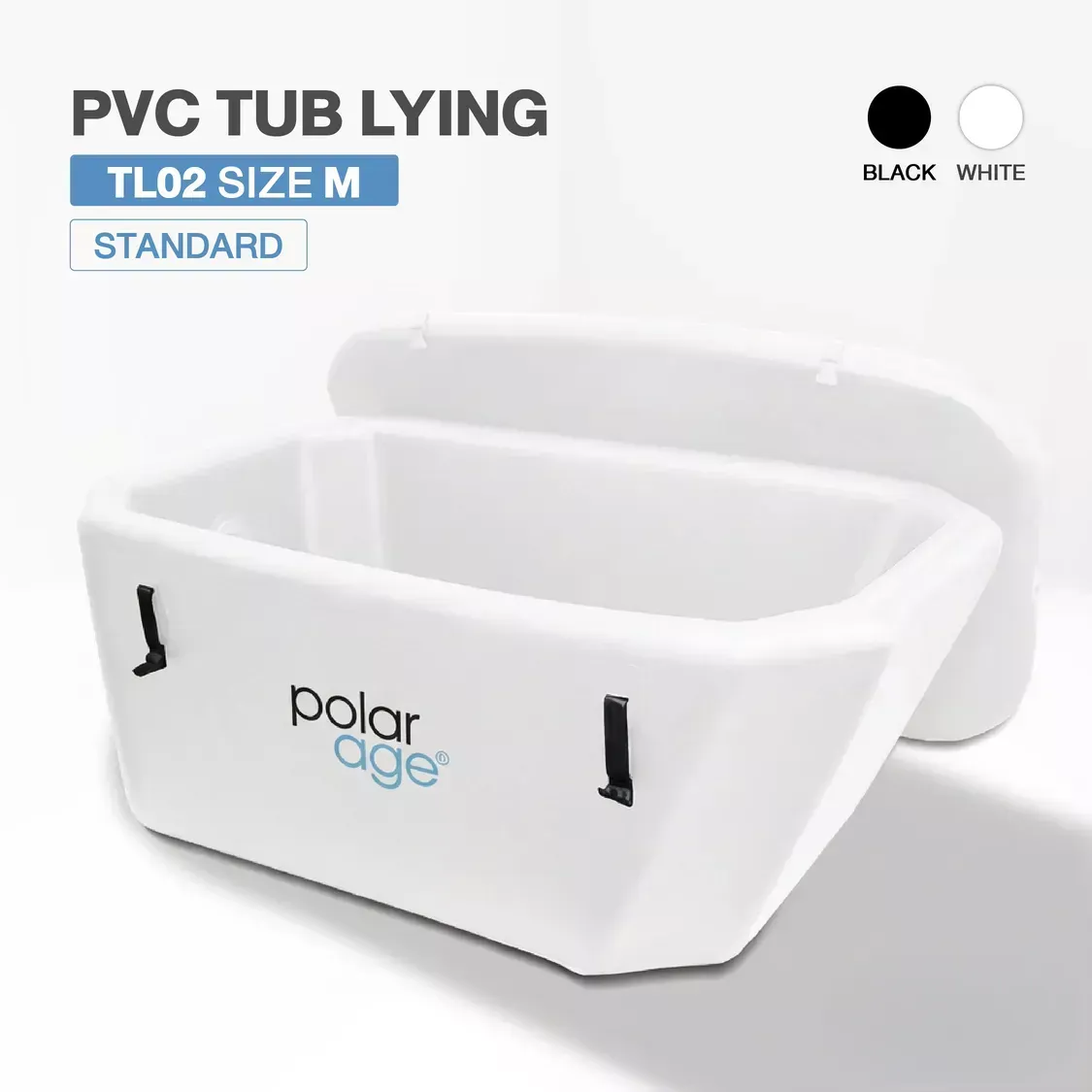 Ice Bath PVC TUB LYING รุ่น TL02 ไซส์ M อ่างแช่น้ำเย็นแบบนอน Polarage สีขาว