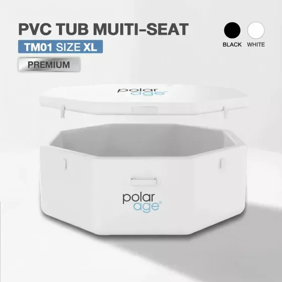 Ice Bath PVC TUB Multi Seat รุ่น TM01 ไซส์ XL (Premium) อ่างแช่น้ำเย็นหลายที่นั่ง Polarage สีขาว