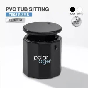 Ice Bath PVC TUB SITTING รุ่น TS02 (Premium) อ่างแช่น้ำเย็นแบบนั่ง Polarage สีดำ