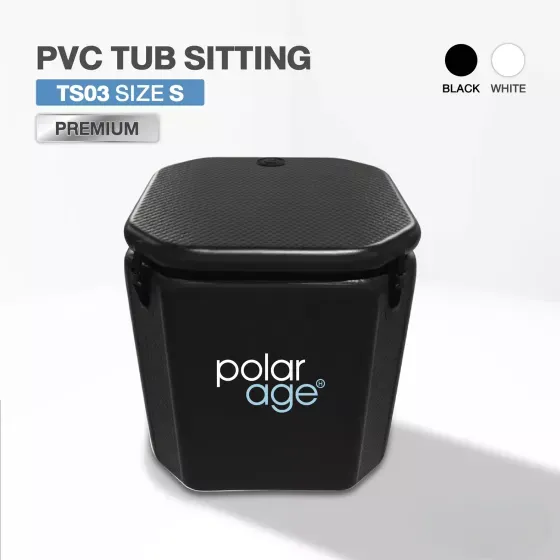 Ice Bath PVC TUB SITTING รุ่น TS03 (Premium) อ่างแช่น้ำเย็นแบบนั่ง Polarage สีดำ