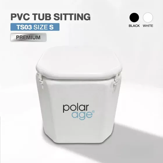 Ice Bath PVC TUB SITTING รุ่น TS03 (Premium) อ่างแช่น้ำเย็นแบบนั่ง Polarage สีขาว