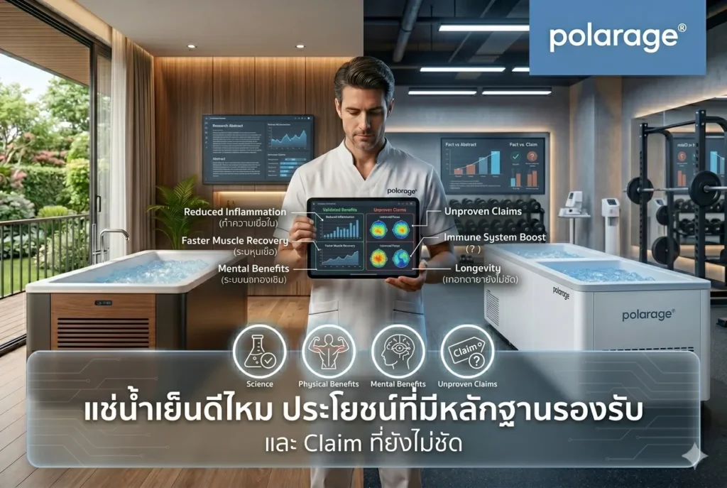 แช่น้ำเย็นดีไหม ประโยชน์ที่มีหลักฐานรองรับ และ Claim ที่ยังไม่ชัด