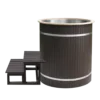Ice Bath Barrel Composite รุ่น IB-CM-BRL-02 อ่างแช่น้ำเย็นทรงถังไม้คอมโพสิต พร้อมถังสแตนเลส 304 ภายใน