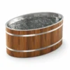 Steel & Cedar Ice Bath Tub รุ่น IB-SC-TUB-04 อ่างแช่น้ำเย็นทรงนอน ภายนอกลายไม้ Red Cedar ภายในสแตนเลส 304