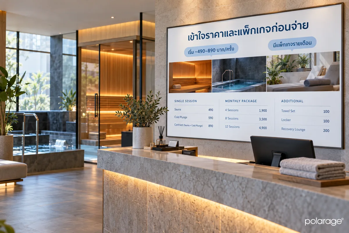 ราคาและแพ็กเกจของสตูดิโอ contrast therapy