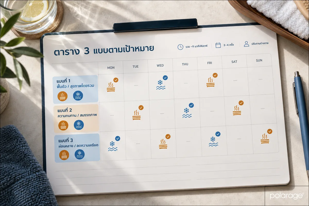 จัดตารางสลับร้อนเย็นทั้งสัปดาห์ 3 แบบตามเป้าหมาย